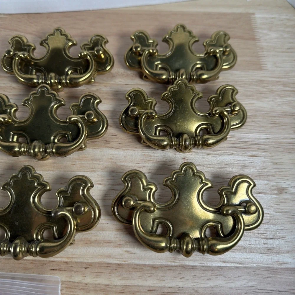 Lot of 12 Vintage 1985 Ilco UNICAN, INC. Canada Brass Drawer Pull 3.5